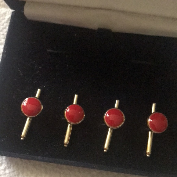 New in box Vintage OSCAR de la RENTA shirt studs - Picture 2 of 4